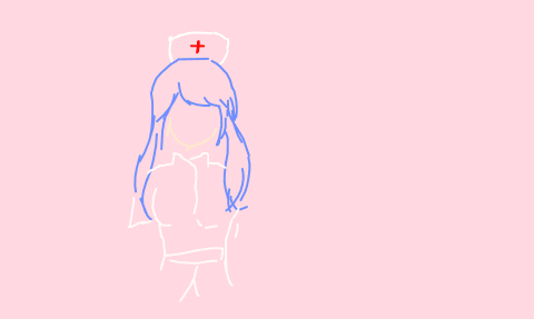 蓝发制服女生